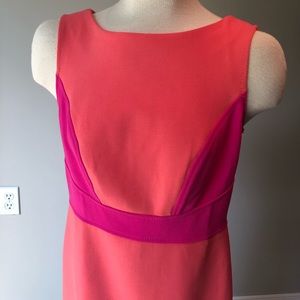2/$25. LOFT orange/pink dress Like-New